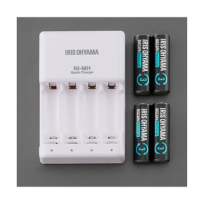 アズワン [単3]急速充電器セット(ニッケル水素 単3x4本付) EA758YG-301 1セット(ご注文単位1セット)【直送品】
