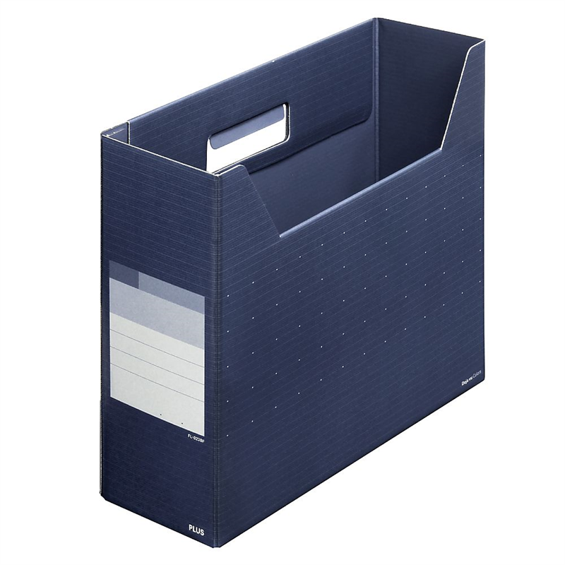 プラス ボックスファイル レギュラー ネイビーブルー FL-023BF 1冊(ご注文単位1冊)【直送品】