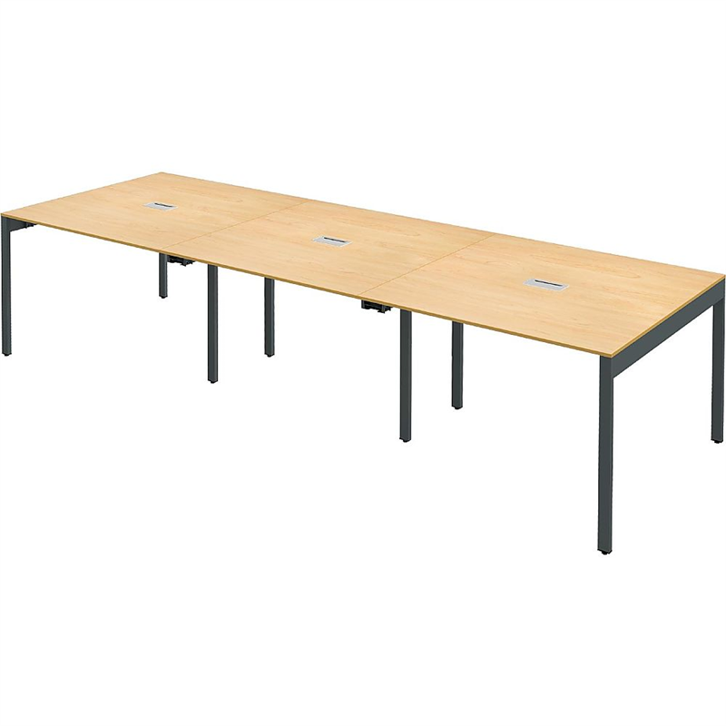 Y2K 配線機能付きスリムフリーアドレスデスク3010 ナチュラル  1個(ご注文単位1個)【直送品】