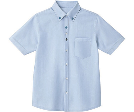 カーシーカシマ HEARTGREEN 半袖ニットシャツ ACTIVE KNIT SHIRT 空 L HM2419 1枚（ご注文単位1枚）【直送品】