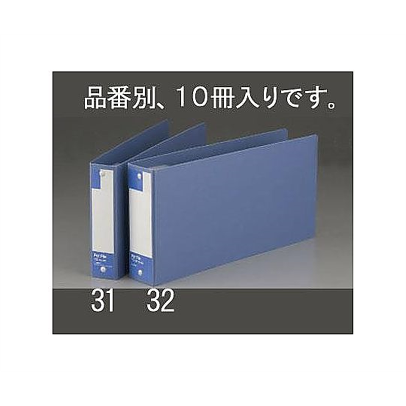 エスコ リングファイル(伝票用/310枚/10冊) EA762CM-32 1箱(ご注文単位1箱)【直送品】