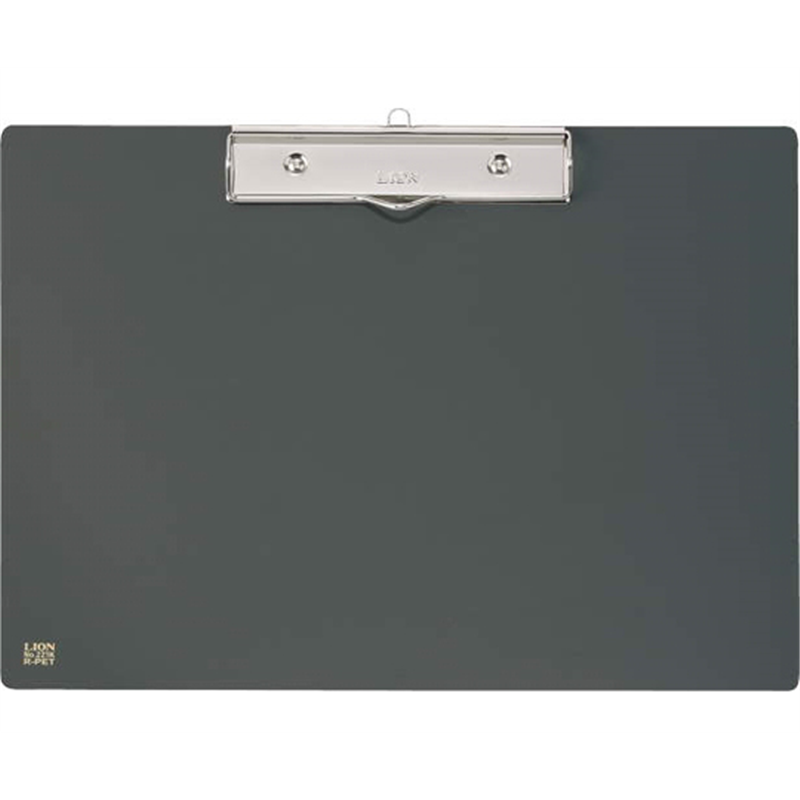 ライオン事務器 PETカラー用箋挟 ダークグレー No.221K(DH) 1枚(ご注文単位1枚)【直送品】