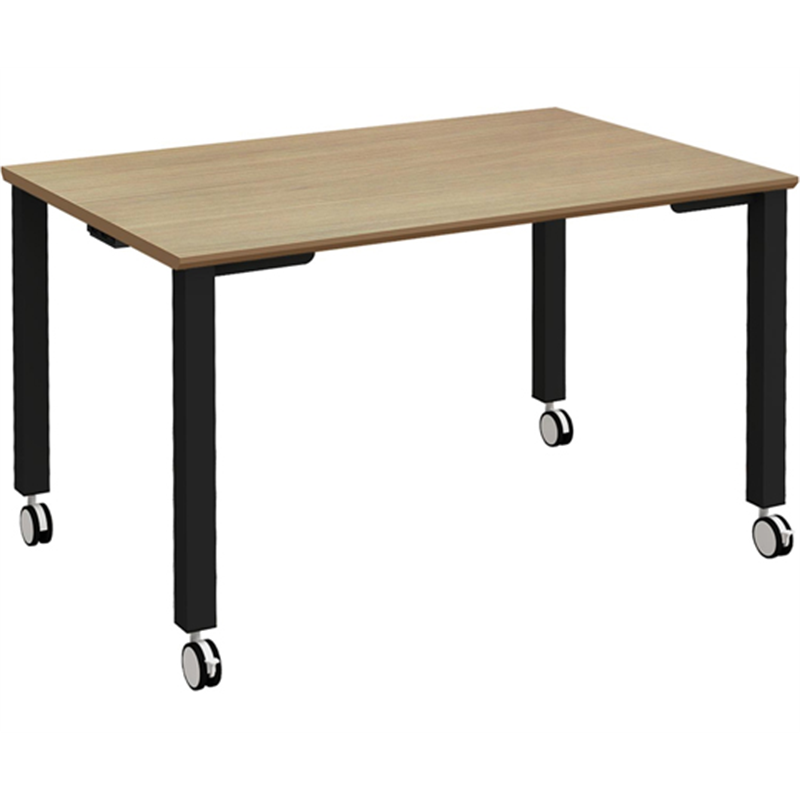 Y2K TASテーブル キャスター仕様 1280 ライトブラウン/ブラック  1台(ご注文単位1台)【直送品】