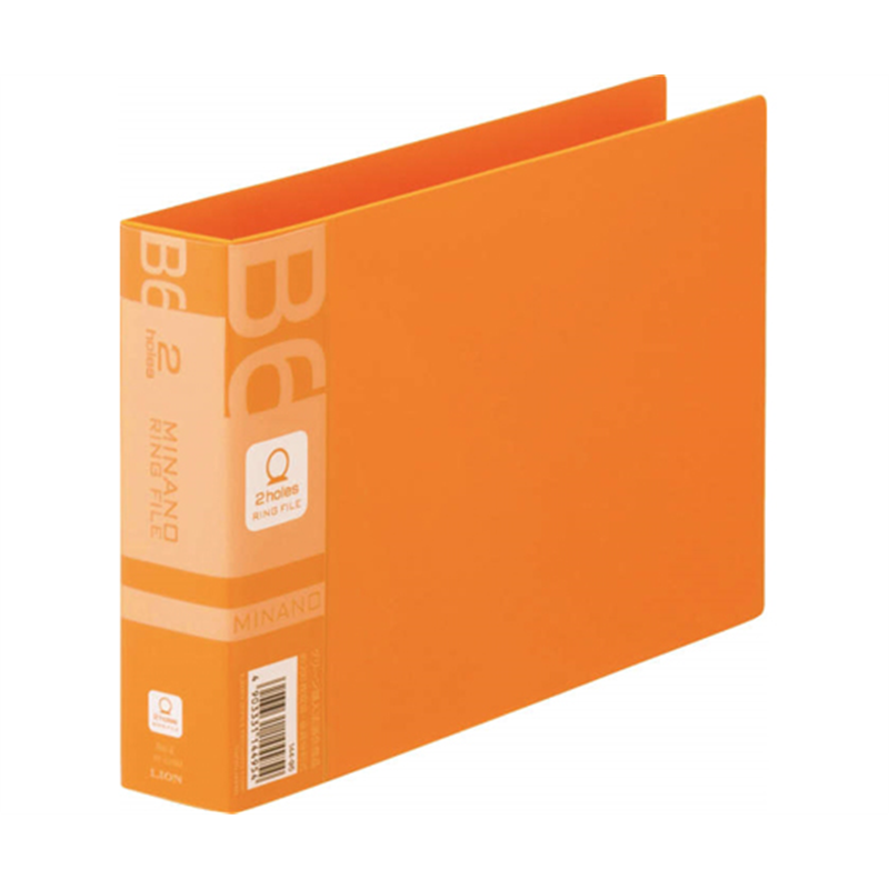 ライオン事務器 リングファイル ミナノ オレンジ RF-228M 1冊(ご注文単位1冊)【直送品】