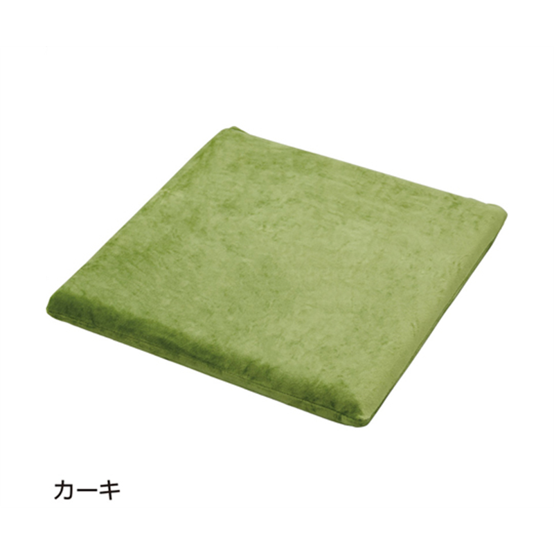 ケアファッション もちとろん シートクッション カーキ 40×40×4cm 98124 1枚（ご注文単位1枚）【直送品】