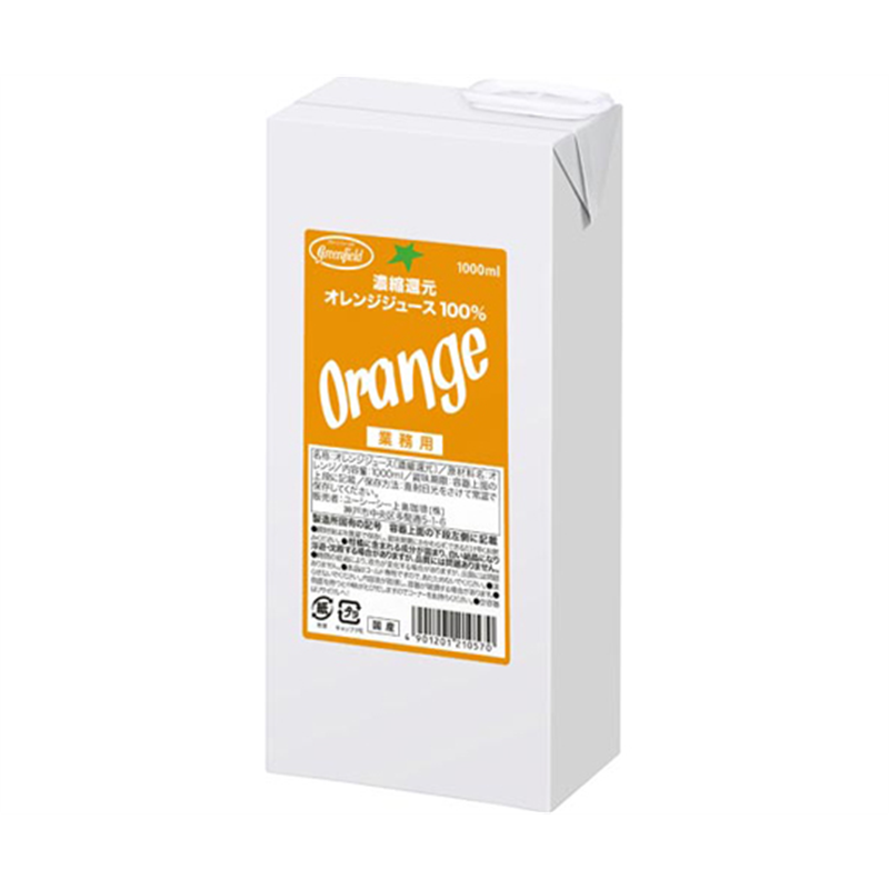 UCC 濃縮還元オレンジジュース100% 1L 6本 520538 1ケース※軽（ご注文単位1ケース）【直送品】