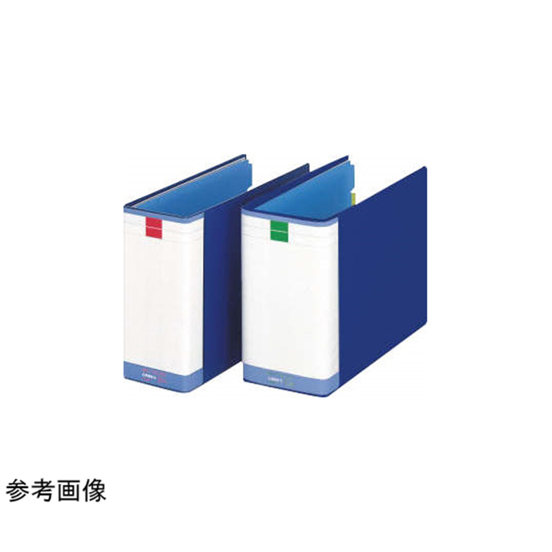 ライオン事務器 パイプ式ファイル両開き〈環境〉 ブルー No.7102RK 1冊(ご注文単位1冊)【直送品】