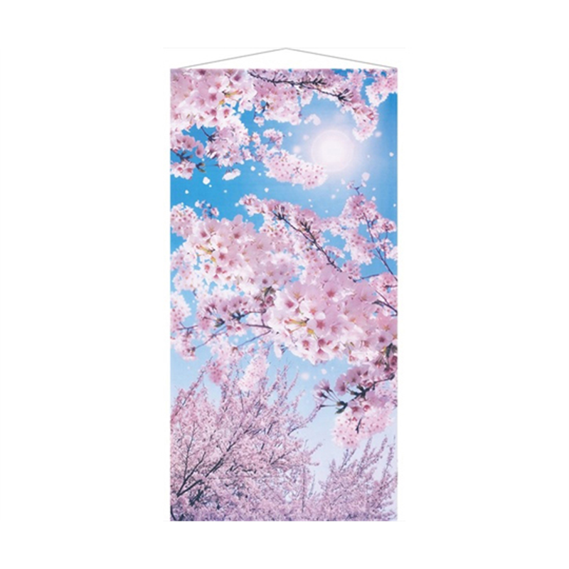 アズワン タペストリー 桜満開 90×180cm 防炎加工 23-25-6-1 1個（ご注文単位1個）【直送品】