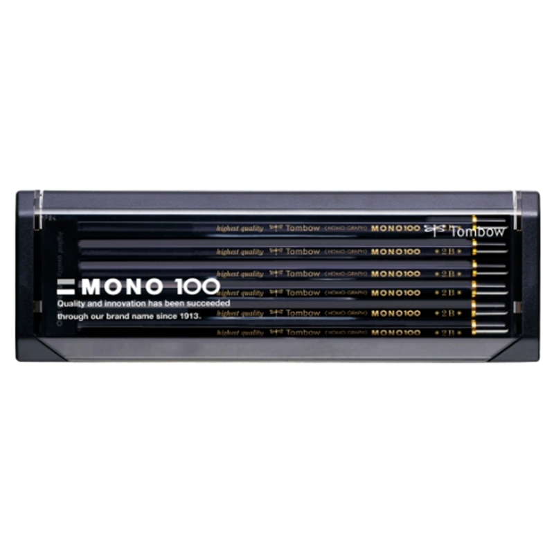 トンボ鉛筆 鉛筆 モノ100 2B 1ダース(12本入) MONO-1002B 1ダース(ご注文単位1ダース)【直送品】