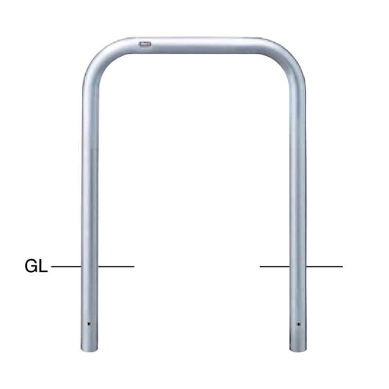 サンポール ステンレス アーチ型車止め 固定式 φ60.5(t3.0)×W750×H800mm AA-7U75-800 1台(ご注文単位1台)【直送品】