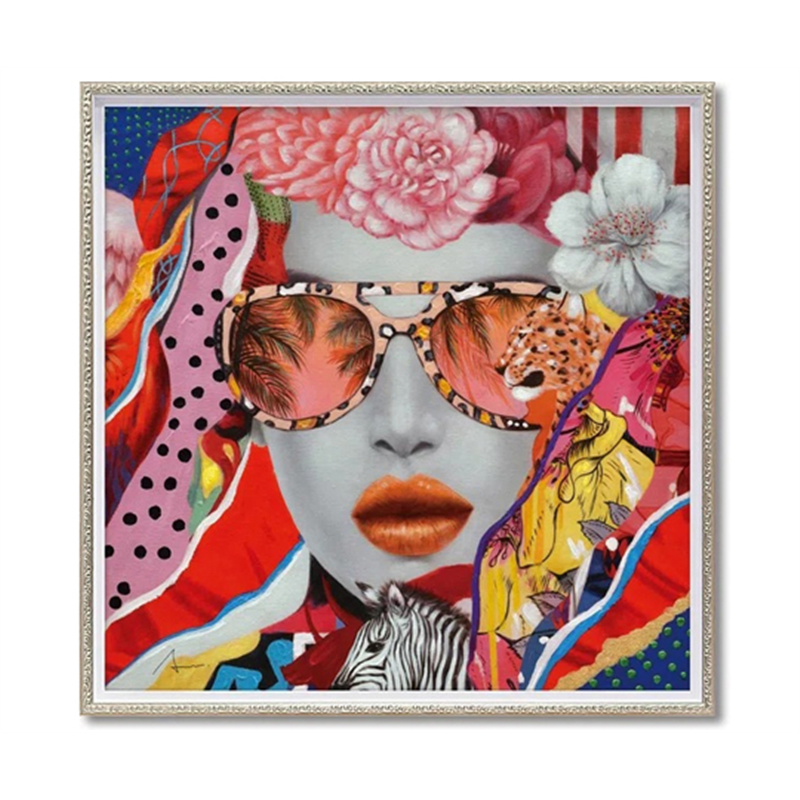 ユーパワー オイル ペイント アート「ワイルド コラージュ(Mサイズ)」 OP-18049 1個(ご注文単位1個)【直送品】