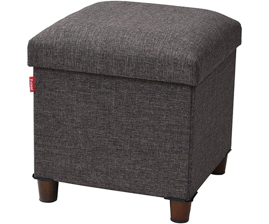 山善(YAMAZEN) 脚付き収納スツール シングル ブラウン ALS-38(BR) 1台(ご注文単位1台)【直送品】