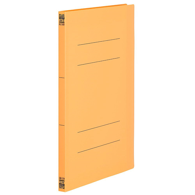 プラス PPフラットファイル A3 2折 イエロー 1冊 No.125FP 1冊(ご注文単位1冊)【直送品】