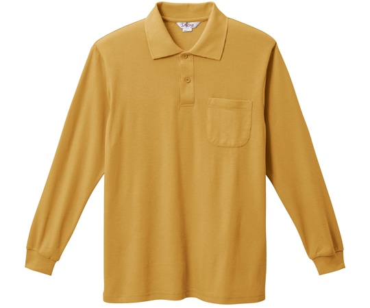 三愛 長袖ポロシャツ マスタード M 8100 1着（ご注文単位1着）【直送品】