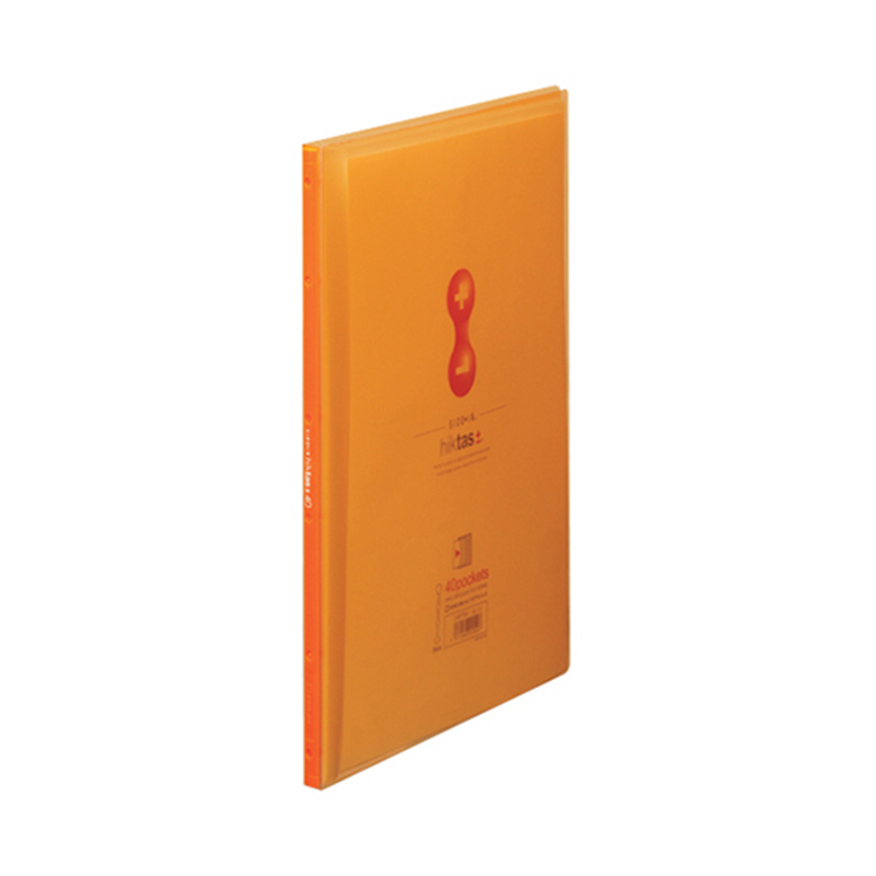 キングジム クリアーファイル サイドインヒクタス 透明 オレンジ 7187TW 1冊(ご注文単位1冊)【直送品】