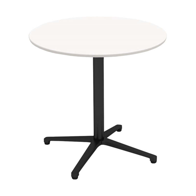 Y2K カフェテーブル 75cm 丸 アルミX脚ブラック ホワイト  1個（ご注文単位1個）【直送品】
