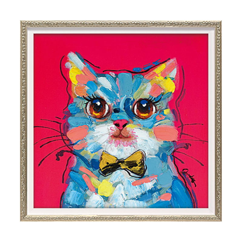 ユーパワー オイル ペイント アート｢ボウタイ キャット(Sサイズ)｣ OP-07089 1個（ご注文単位1個）【直送品】