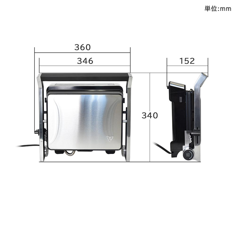 サンコー(THANKO) 時短で美味しく焼き上がる｢こんがりプレスグリル｣ ANPRBACSL 1個（ご注文単位1個）【直送品】