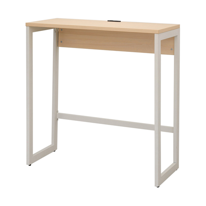 アール・エフ・ヤマカワ リスム ハイデスク W1000×D450 ナチュラル×ホワイト脚 2ヶ口コンセント付き RFFHD-1045NA-WL 1台(ご注文単位1台)【直送品】