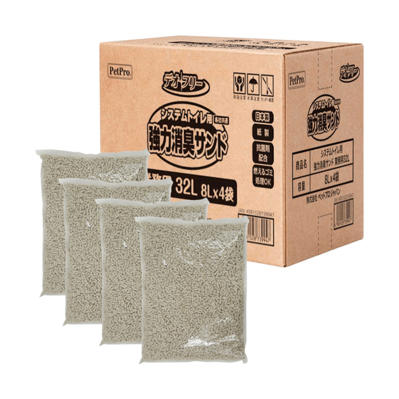 ペットプロジャパン ペットプロ システムトイレ用強力消臭サンド 業務用 32L 1個(ご注文単位1個)【直送品】