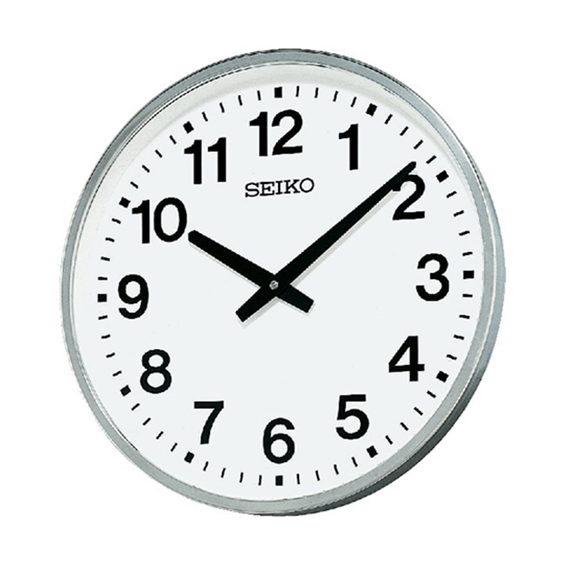 セイコー 屋外用掛時計 φ450×78mm KH411S 1個(ご注文単位1個)【直送品】