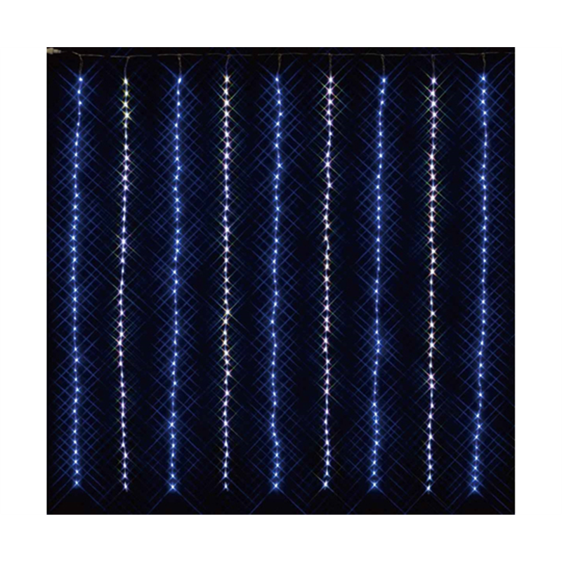 アズワン 【400球】LEDデラックスカーテンライト 屋外使用可 ホワイト/ブルー 28-61-2-2 1セット（ご注文単位1セット）【直送品】