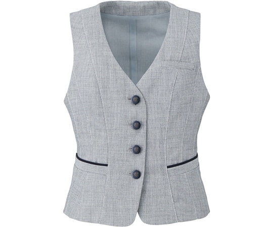 カーシーカシマ ENJOY ベスト 美スラットLightTweed グレー 19号 ESV502 1枚（ご注文単位1枚）【直送品】