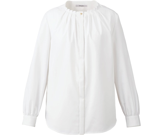 カーシーカシマ ENJOY 長袖シャツブラウス FINE SAROU TWILL ホワイト 9号 EWB803 1枚（ご注文単位1枚）【直送品】