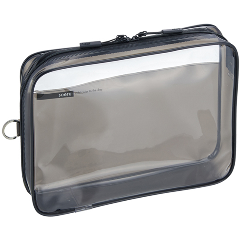 LIHITLAB SOERU クリヤーボックスケース A5 ブラック F8200-24 1個(ご注文単位1個)【直送品】