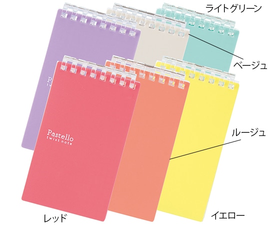 LIHITLAB ツイストノート メモサイズ ライトグリーン N1961-19 1冊(ご注文単位1冊)【直送品】