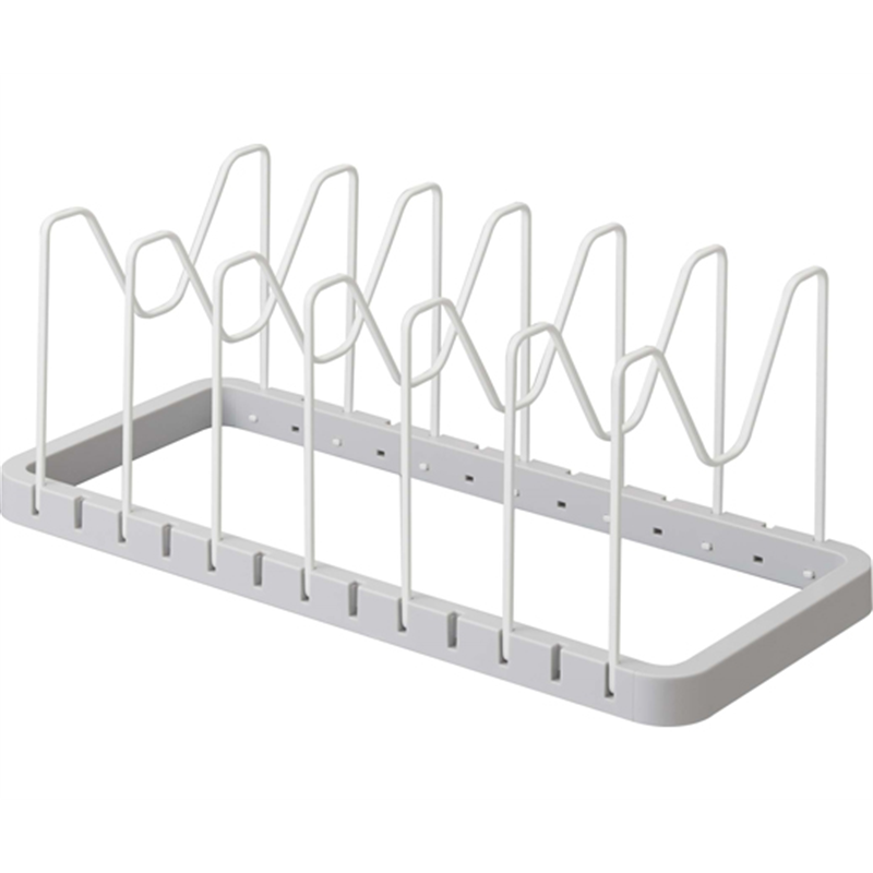 山崎実業 シンク下 伸縮鍋蓋&フライパンスタンド プレート ホワイト 3965 1個（ご注文単位1個）【直送品】