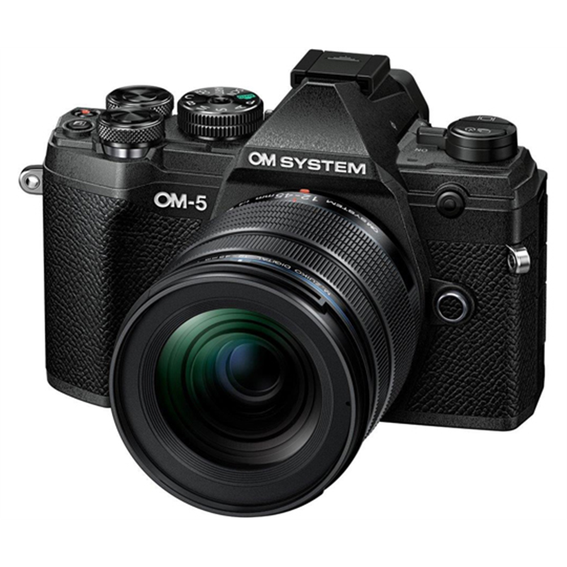 OM SYSTEM ミラーレス一眼カメラ 12-45mm F4.0 PRO レンズキット ブラック OM-5 BLK 12-45LK 1個（ご注文単位1個）【直送品】