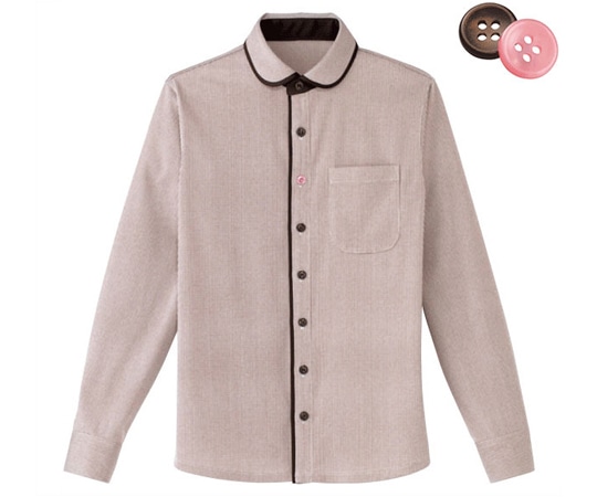 カーシーカシマ HEARTGREEN 長袖ニットシャツ KNITTI SHIRT WAFFLE バーレル M HM2658 1枚（ご注文単位1枚）【直送品】