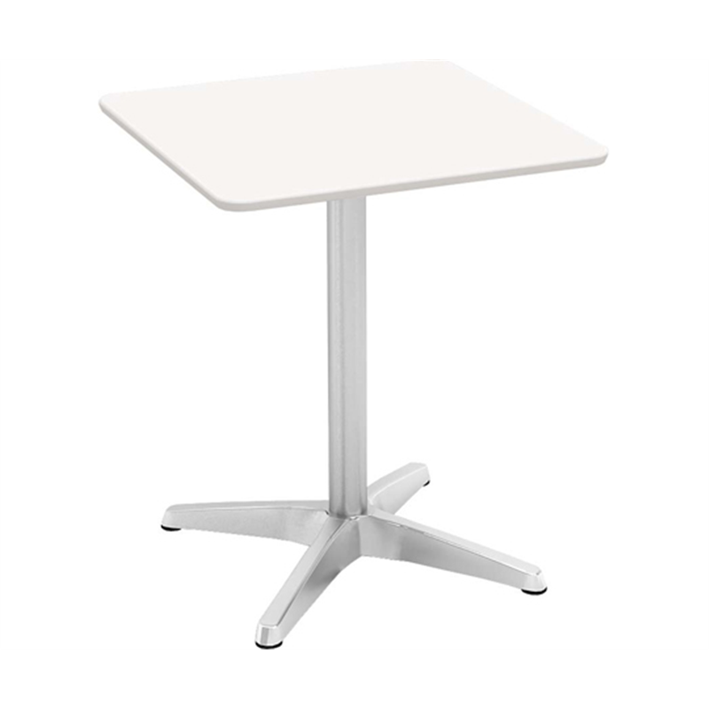 Y2K カフェテーブル 60cm 角 アルミX脚 ホワイト  1個（ご注文単位1個）【直送品】