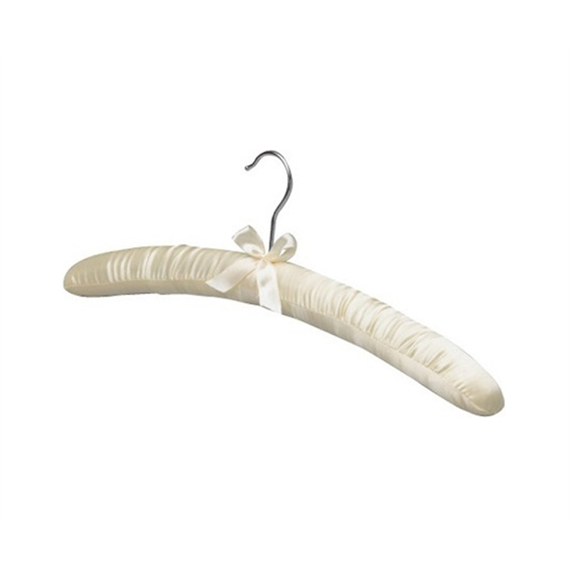 三和 サテンハンガー クリーム(フック銀)10本 YG-01S 1箱（ご注文単位1箱）【直送品】