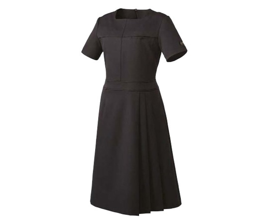 MICHEL KLEIN(ミッシェルクラン) ワンピース ブラック S ストレッチラチネ 袖丈19cm MK-0030 1着（ご注文単位1着）【直送品】