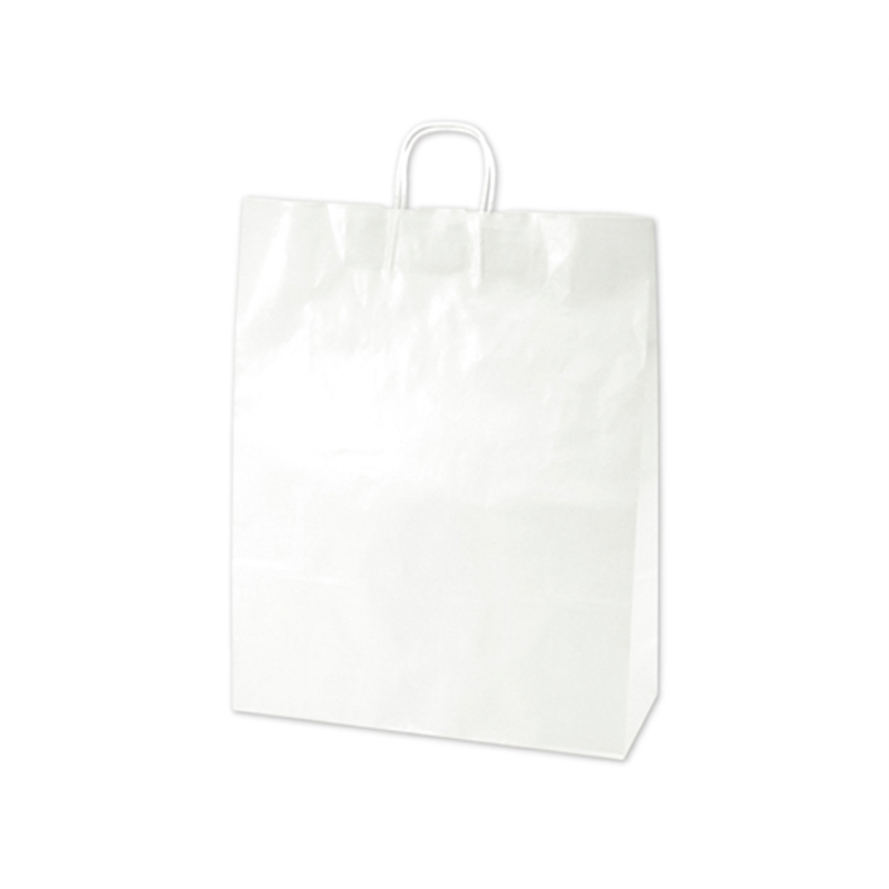 ササガワ 手提げ袋 白無地 420×160×535mm 50枚入 50-5500 1包（ご注文単位1包）【直送品】