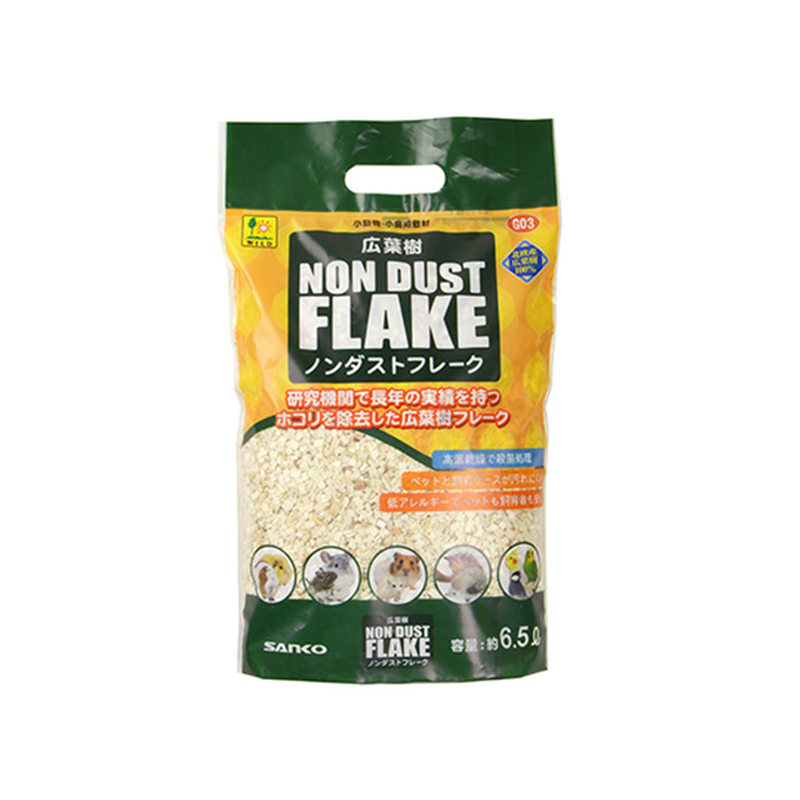 三晃商会 広葉樹ノンダストフレーク 約6.5L G03 1袋（ご注文単位1袋）【直送品】