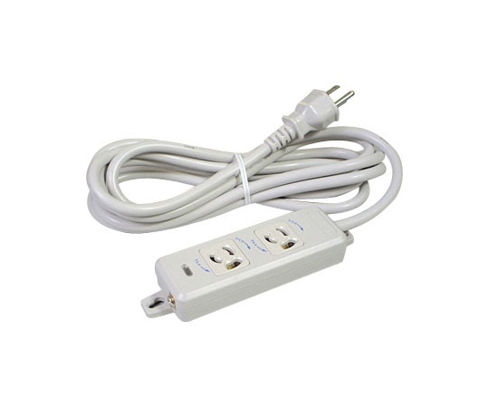 明工社 横形OA用抜け止め接地タップ2コ口 MR7902TJ1 1個(ご注文単位1個)【直送品】