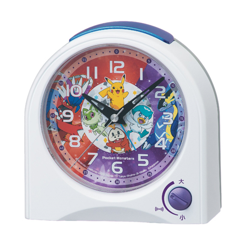 セイコー ポケモン 目覚まし時計 115×115×55mm CQ425W 1個(ご注文単位1個)【直送品】