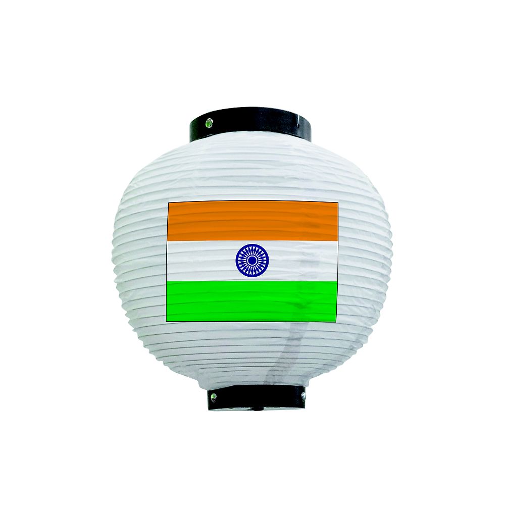 のぼり屋工房 フルカラー提灯 インド 八寸丸 白 54422 1枚（ご注文単位1枚）【直送品】