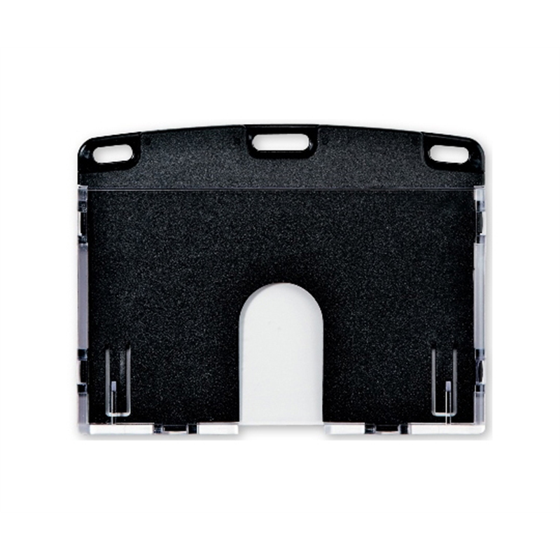 オープン工業 名札用ケース ハードIDカード/ヨコ名刺 10枚 黒 NX-103P-BK 1セット(ご注文単位1セット)【直送品】