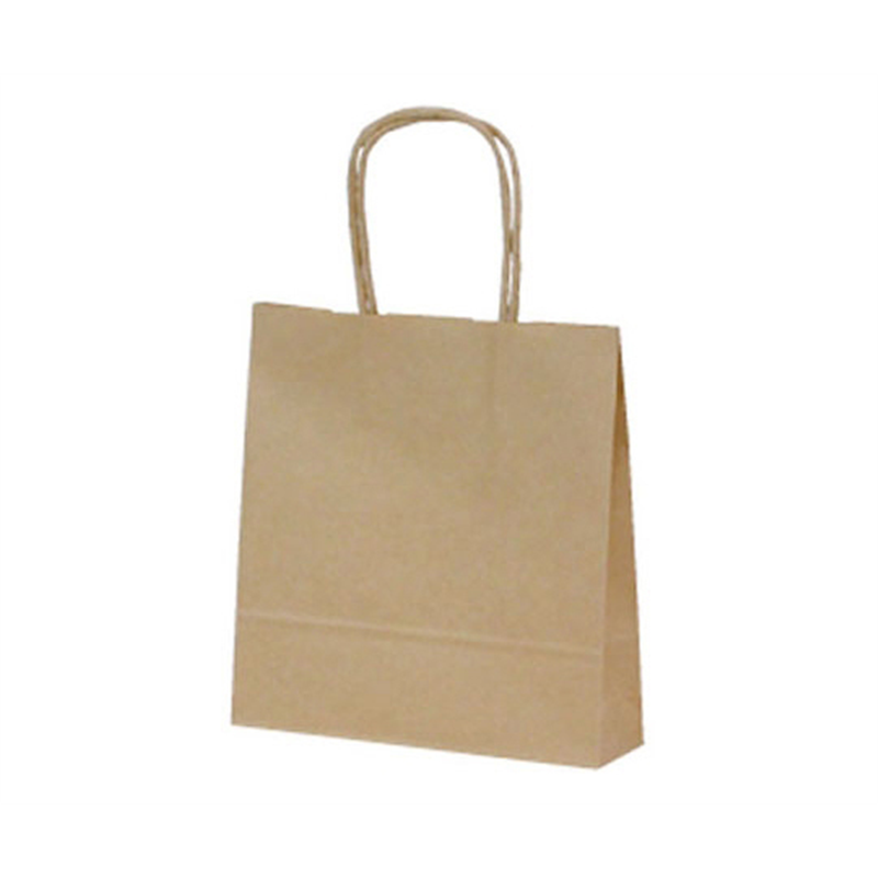 ベルベ 紙袋 自動紐手提袋 T-A5 茶無地 200枚 1537 1ケース（ご注文単位1ケース）【直送品】