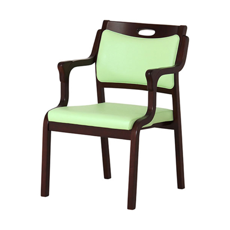 貞苅椅子製作所 スタッキングチェア 半ひじ・グリップ付 1脚入 ブラウン×グリーン Care-111-AC BR AL-G 1脚（ご注文単位1脚）【直送品】