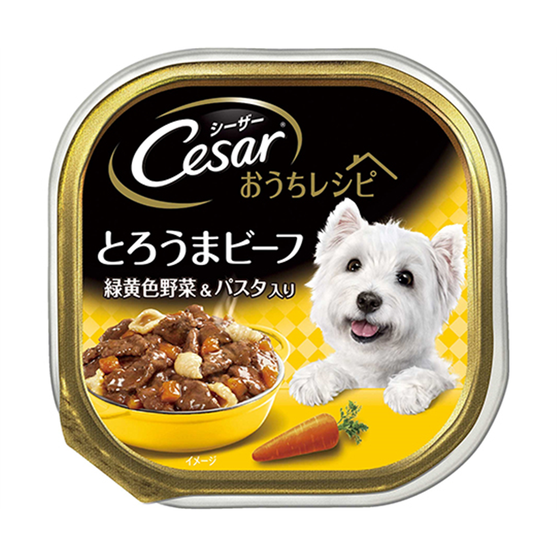 マースジャパンリミテッド シーザー おうちレシピ とろうまビーフ 緑黄色野菜&パスタ入り 100g CEH2 1個（ご注文単位1個）【直送品】