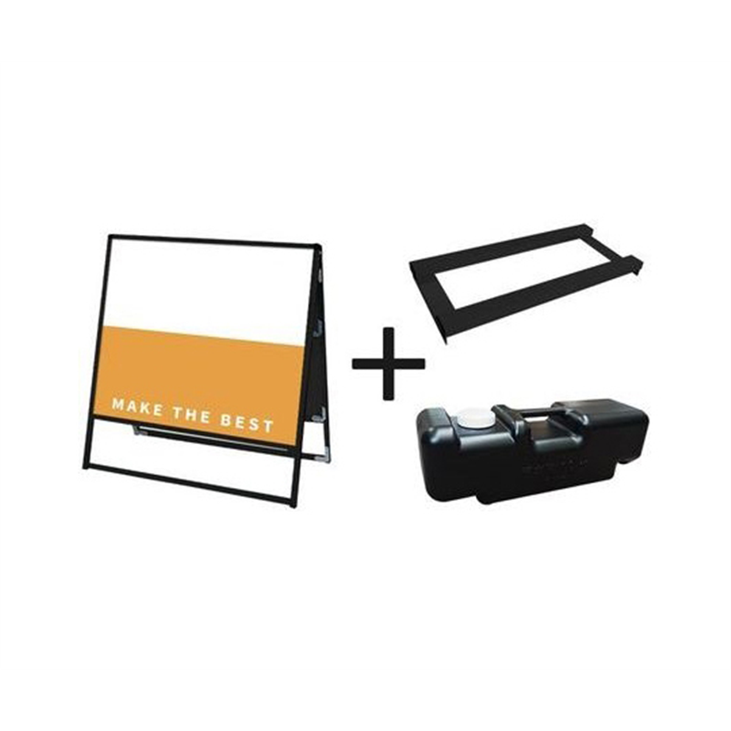 常磐精工 ブラックバリウススタンド看板 アルミ複合板 900×900両面 ウエイトアーム・水タンクセット BVASKAP-900X900R-3SET 1個（ご注文単位1個）【直送品】