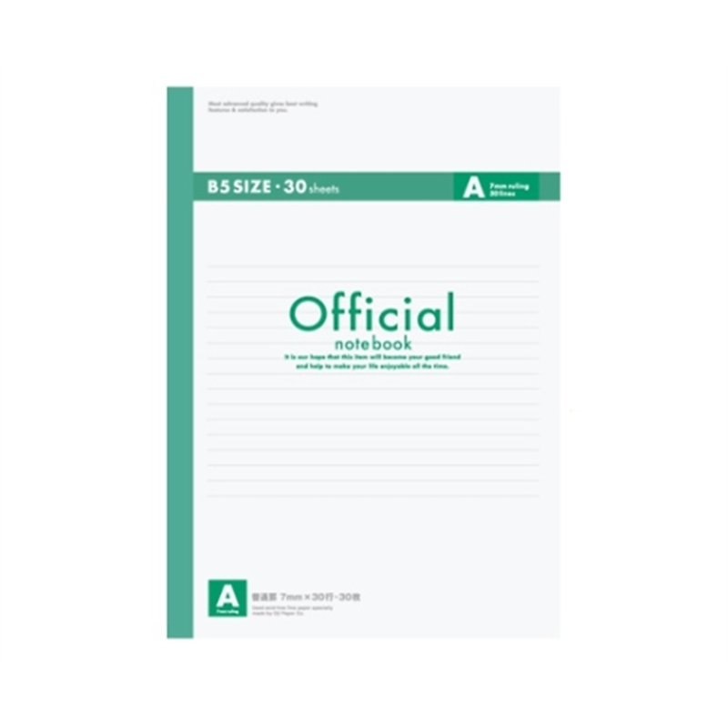 アピカ オフィシャル 無線綴じノート セミB5 A罫 30枚 6A3F 1冊(ご注文単位1冊)【直送品】