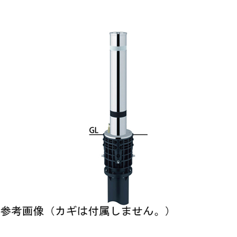 サンポール リフター ステンレス 上下式車止め スプリング付 φ114.3 交換用本体 LA-12KS 1本(ご注文単位1本)【直送品】