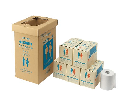 三和製作所（医療・教育） くるくるトイレ 100回分 1箱(100個入) 400-785 1箱（ご注文単位1箱）【直送品】