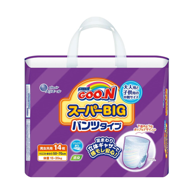 エリエール(大王製紙) グ~ン スーパーBIGパンツ 1ケース(14枚×6個入)  1ケース（ご注文単位1ケース）【直送品】